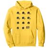 Astro Bot Rescue Mission Astro Bot Character Faces Grid Fun Video Game Felpa con Cappuccio, Unisex per Adulti, Limone, XL