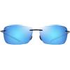 MAUI JIM Blue Hawaii Lighthouse Shiny Black Gafas, 63-12-135 Unisex Adulto