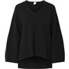 YAS Y.A.S Yaselma LS V-Neck Knit Pullover S Noos, Nero, XS