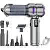 HOVIN Aspirabriciole Senza Fili, 24000Pa Aspirapolvere Auto Portatile, Aspiratore e Soffiatore con Motore Brushless, per la cucina, l'automobile, la casa, i peli di animali (Viola argentato)