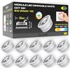 CLAR - Faretti LED Soffitto Interno, Modulo LED Ultra Slim Dimmerabile 6W, Selettore di Tonalità, Fascio 38° (Pack 10)