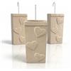 l&j 3x umidificatore d'aria in ceramica - evaporatore del radiatore per umidificare l'aria della stanza - evaporatore dell'acqua con gancio - evaporatore riscaldamento termosifoni caloriferi (Brown)