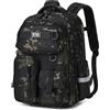 Amythe Zaino per Scuola Elementare e Media Ragazzi 8-12 Anni Camouflage - Zaino Scuola Grande Capacità per PC 14" - Zaini Casual Ergonomico Impermeabile per Adolescenti -Nero