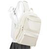 WEPOET Zaino Scuola Media Ragazza, Zaino Capiente Multitasche Impermeabile Uomo, Zaino per Scuola Superiore Ragazzo Leggero, Zaini Università Donna Casual(Beige)