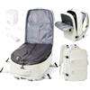 WEPOET Zaino da Viaggio 40x30x20 con Sottovuoto Vacuum Backpack Aereo Bagaglio a Mano Ryanair Zaino Easyjet 45x36x20 Con Pompa Donna Uomo Zaini Casual Porta PC 15.6 Pollici(Beige)