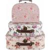 Sass & Belle Vintage Rose Suitcases - Set of 3