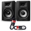 M-Audio BX5 D3 - Coppia Casse Monitor da Studio Attive da 100 W con Woofer da 5 + Stagg STC3 Cavo S Serie 2 x Jack Fono, Gemello RCAm a XLRm, 3m