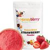 Honeyberry Polvere di Fragola Liofilizzata 100g - Frutta Liofilizzata in Polvere - Polvere di Fragola Disidratata - Frutta Disidratata in Polvere per Dolci, Frullati e Yogurt - 100% Naturale Senza Additivi