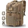 Hannibal Tactical Molle Assault Pack - Zaino tattico militare da campeggio, da 3 giorni, Coyote, 40L
