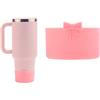 BOXOB Protezione in Silicone per Stanley, Fiocco Rosa Antiscivolo Manicotto Inferiore per Bottiglia d'Acqua Copertura Inferiore per Tazza Compatibile con Stanley Bicchiere da 20/30/40 Once
