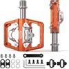 CXWXC Pedali per mountain bike compatibili con tacchette Shimano SPD - Pedali doppia faccia piattaforma e a sgancio rapido, pedali piattaforma 9/16" e a sgancio rapido per bici da strada,MTB (Multicolore)