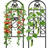 AMAGABELI GARDEN & HOME Amagabeli 2 Pezzi Traliccio da Giardino 152 x 46 cm Antiruggine Ferro Nero Farfalla Verdure in Vaso Fiori Patio Reticoli Metallici Griglia Pannelli Supporti