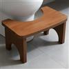 GOEDCH 37 x 20 x 17 cm. Sgabello ergonomico per WC, in bambù stabile per adulti con design naturale, sgabello sano e portatile, supporto per la seduta antiscivolo in caso di stitichezza