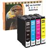 D&C 4x Cartucce d'inchiostro compatibili con Epson 603 XL per Epson Expression Home XP-2100 XP-2105 XP-3100 Series XP-3105 XP-4100 Series XP-4105 Epson WorkForce WF-2835 DWF WF-2850 DWF WF-2810 DWF