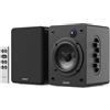 Majority D50X altoparlanti | casse attive amplificate coppia 2.0 da 60W per PC | Hi-Fi con HDMI ARC e AUX | casse acustiche da scaffale Bluetooth 5.3 | Monitor Studio in fibra di carbonio (Nero)