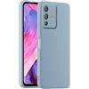 HULLIN Custodia per Telefono in Silicone Colorato, Adatta per vivo V23 5G (6.44) - Blu fumo