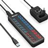 WENTER Hub USB attivo 3.0 con alimentatore di rete 36 W, ENTER 11 in 1 USB Hub attivo.