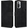Bravoday Custodia per Xiaomi Redmi Note 10 Pro/Redmi Note 10 Pro Max, custodia in pelle sintetica a portafoglio compatibile con Xiaomi Redmi Note 10 Pro/Redmi Note 10 Pro Max Nero