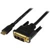 StarTech.com Cavo Mini HDMI a DVI da 2m, Cavo adattatore DVI-D Maschio a mini HDMI Maschio 19 Pin (1080p), Cavo Adattatore digitale per monitor DVI, Convertitore HDMI mini a DVI M/M (HDCDVIMM2M)