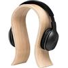 Valiai Supporto per cuffie in legno per organizzare la scrivania da ufficio, minimalista ed elegante dettaglio interno in colore rovere naturale (quercia)