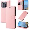 KKEIKO Cover per Motorola Edge 50 Neo/Moto S50 5G / ThinkPhone 25, Antiurto Custodia in PU Pelle con Blocco RFID, Magnetico Protettiva Cover per Motorola Edge 50 Neo, Rosa