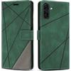 SONWO Cover per Samsung Galaxy A36 5G, Flip Custodia in PU Pelle, Cover a Libro Portafoglio con Slot per Schede e Supporto Stand per Galaxy A36 5G, Verde