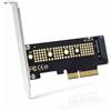 Novecia Adattatore M.2 NVMe a PCIe - Scheda di espansione SSD NVMe M-Key - PCIe 3.0/4.0 x16/x8/x4/x1 - Compatibile con Windows e Linux - Installazione senza driver