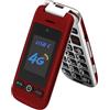 artfone G6 Pro 4G Telefono Cellulare per Anziani丨Flip Telefoni Cellulari con Tasti Grandi丨2.4+1.77 Doppia Display丨Funzione SOS丨Volume Alto丨Batteria da 1300 mAh丨Chiamata Rapida丨Base di Ricarica-Rosso