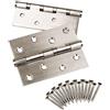 SOTECH 8 pezzi Cerniera per porta in acciaio inox cerniera a vite in acciaio inox SS201 cuscinetto a sfera/portata 50 kg/spessore 2,0 mm / 100 x 75 mm