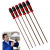 PORFOYO Set di 6 cacciaviti extra lunghi, a stella, in acciaio S2, set di cacciaviti, lunghezza lama 30 cm, set di cacciaviti per la riparazione domestica, utensili da officina (T10, T15, T20, T25, T27, T30)