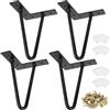 ASelected Hairpin Legs 15cm 4 Pezzi Gambe a Forcina Nero Metallo