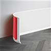 JSIWOTH Battiscopa Flessibile in PVC Autoadesivo 5 m, Battiscopa Adesivo da 5 cm, Modanatura di Finitura per Pareti e Pavimenti Impermeabile, Skirting Board Trim per Cucina Bagno e Soggiorno, Bianco