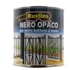 Rustins - vernice acrilica a rapida essiccazione, nera opaca, per interni ed esterni, metallo, ferro, legno e pareti, 1 Litro - Da 12 a 14m²