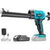 Uaoaii Pistola Silicone a Batteria Compatibile con Makita 18V-batteria, Pistola Elettrica per Silicone con Batteria da 2000 mAh, Luce LED e 4 Velocità per Cartucce da 300 ml, Sigillatura, Spatole