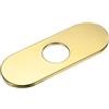 M METERXITY Copri Foro Rubinetto, 6 Pollici Copri Foro Ovale In Acciaio Inox 304 Per Lavello Bagno/Cucina [Oro Lucido]