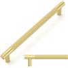 Amerdeco 10 pezzi Maniglie per Mobili da Cucina Distanza fori 192mm Dorato Opaco Maniglie cucina armadietti in mobili da cucina per mobili UK0040
