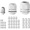EYPINS EPYINS 40 Pezzi Pressacavi Elettrici Impermeabili IP68, per Cavi da Ø 13-18mm,Passacavi a Tenuta Stagna con Ghiera,Filettatura M12/M20/M25,per Scatola di Derivazione, Quadro Elettrico Esterna