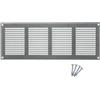 ABOUT VENT 400x150mm Griglia di Ventilazione in Acciaio Zincato con Zanzariera - Griglie di Aerazione in Metallo