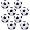 Elalove Set di 8 palline da calcio da tavolo, di alta qualità, 32 mm, in HIPS, resistenti e non stinge, per calcio balilla e mini football, nero e bianco