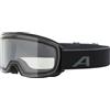 ALPINA NAKISKA Q-LITE - Maschera da sci OTG anti-appannamento, estremamente robusta e infrangibile, protezione UV 100% per adulti, black matt