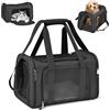 Staranry 45 * 30 * 30cm Trasportino per Cani Portatile e Ripiegabile | Trasportino per Gatti Con Tappetino Rimovibile, Trasportino Gatto per Gatti e Cani Di Piccola e Media Taglia(Nero)