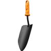 Fiskars OneClick Paletta da Giardino, Accessorio per Piantare e Trapiantare, Cambio Semplice con un Clic, Testa Robusta in Acciaio al Boro, Nero/Arancione, 1080693