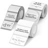 NIIMBOT 3 rotoli di etichette per stampante per etichette B1/B21/B3S, bianco, 50 x 30 mm, trasparente, 40 x 30 mm, rotonde, trasparenti, 50 x 50 mm
