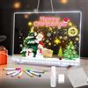 Acxilexy Lavagna Luminosa a LED da Tavolo con Supporto, Pannello in Acrilico Scrivibile con Penna a 7 Colori, per Menu, Messaggi e Promemoria Fai da Te, Ideale per Casa, Ufficio e Scuola (30x20 cm)