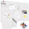 Sonuvia Pannello in Feltro Autoadesivo con 70 Puntine, 16 Pezzi 30x30 cm Decorativo, Bacheca per Foto e Memo, Tabellone da Parete per Ufficio, Cameretta e Aula, Bianco