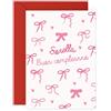 Central 23 Sorella Biglietto Auguri Carino Fiocco Rosa Ragazza Amica Viene Con Adesivi Regalo Compleanno Regalo Carino