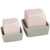 WENKO Umidificatore Mod Livia, evaporatore decorativo, migliora il clima interno in presenza di aria secca dovuta al riscaldamento, set da 2 pezzi, per ambienti fino a 18 m², ceramica, 50 ml e 200 ml