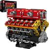 Reobrix V12 Set di mattoncini per la costruzione di motori per adulti 33017 Kit modello motore auto sportiva Kit modello motore elettrico Technic Giocattoli da costruzione Regalo (4719 pezzi)