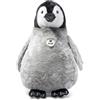 Steiff Peluche Pinguino Flaps, dolce animale di stoffa con occhi in plastica per bambini e bambine, pupazzo di 60 cm, grigio chiaro, 075728