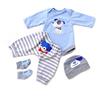 ZIYIUI Vestiti per Bambole Reborn Quattro Accessori di Vestiti 20-22 pollici Bambole Reborn Vestiti Per Ragazzo Blu